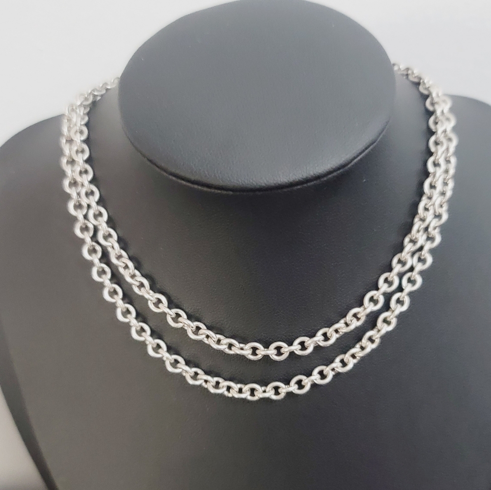 JAMES AVERY STERLING SILVER LONG CABLE  CHAIN NECKLACE 24